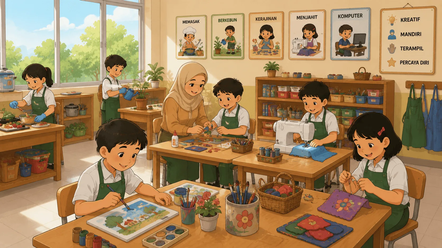 Mengembangkan Kemandirian Melalui Kegiatan Keterampilan di SLB